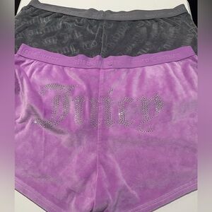 Juicy Couture Purple and Grey Lounge Shorts size XL EUC